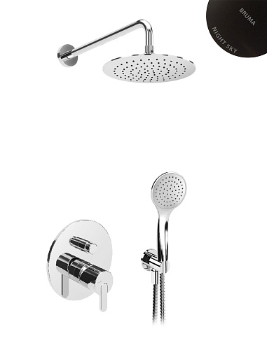 Система скрытого монтажа Bruma Leaf на 2 потока Set 167 130 1 NS, верхний душ 250мм Night Sky